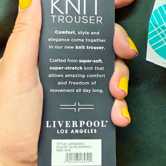 NWT Knit Trouser by Liverpool Los Angeles - Picture 3 of 5